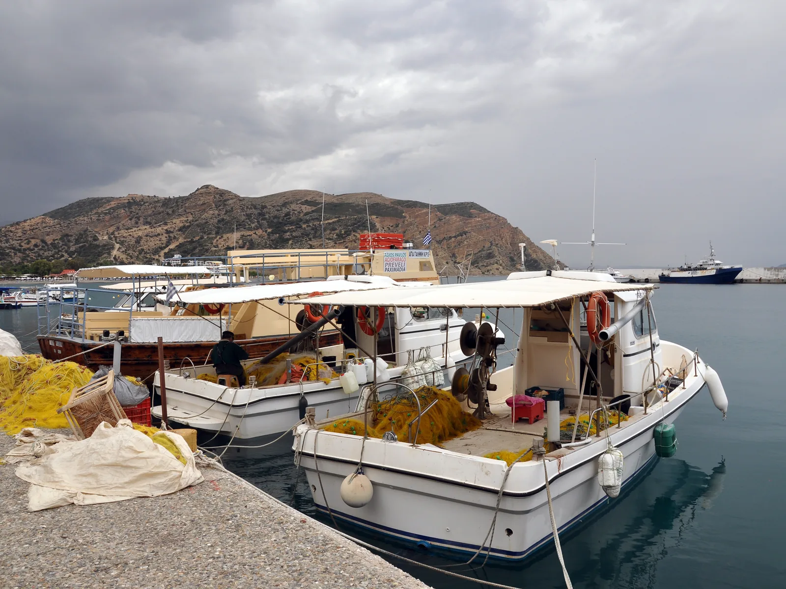 Fishing boats in the harbour of Agia Galini