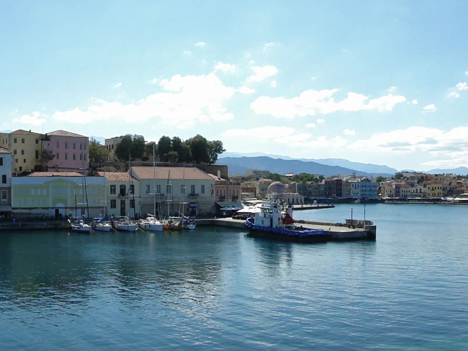 The Venetian harbour waterfront of Chania