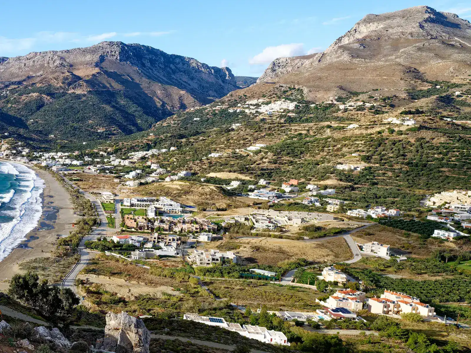 Panoramic view over Plakias bay