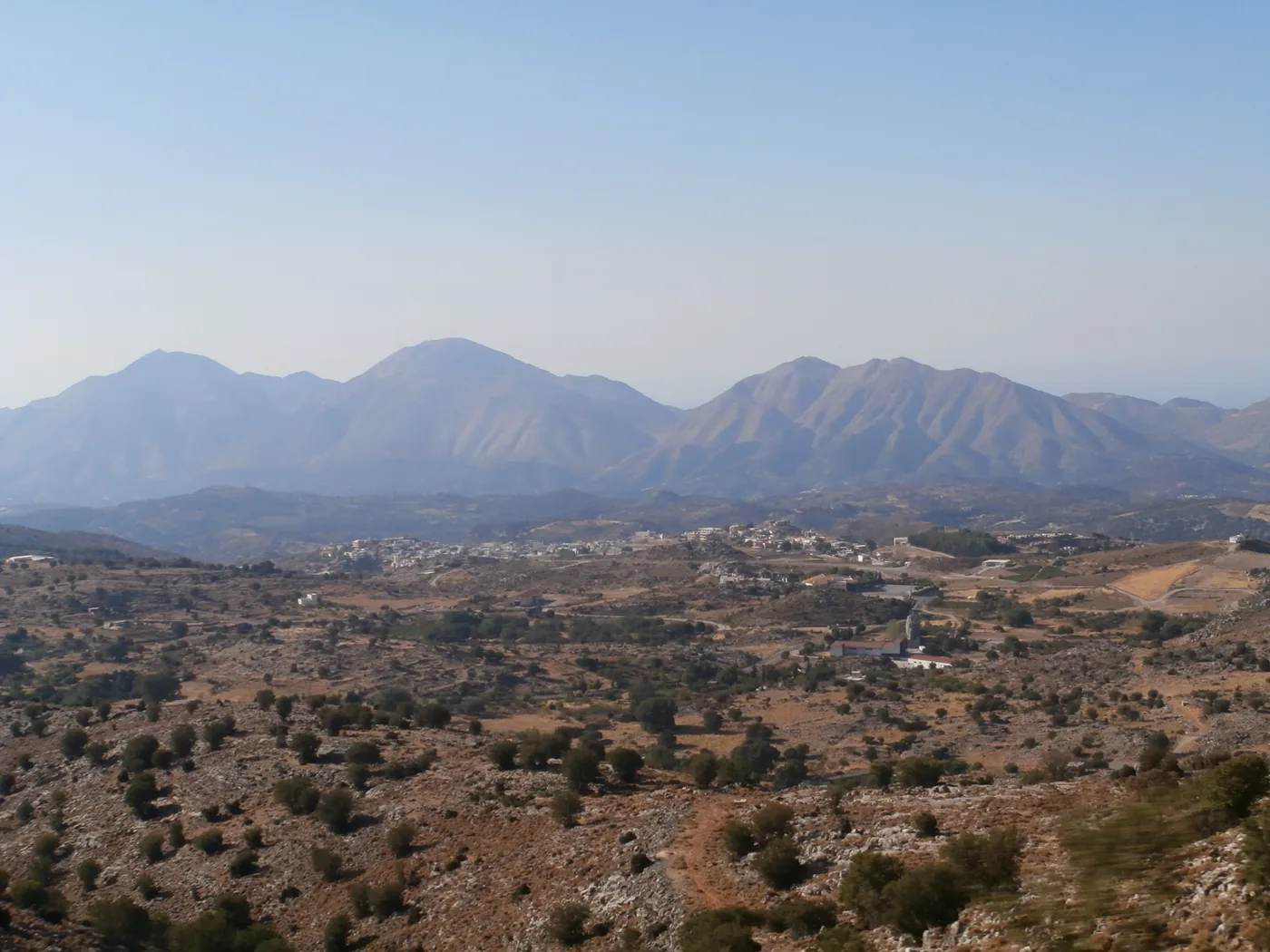 Anogia below the Koulokonas range, seen from the south
